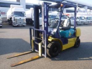 □□三菱 3tフォークリフト 【FD30T】ヒンジ バケット付き 4.5m AT