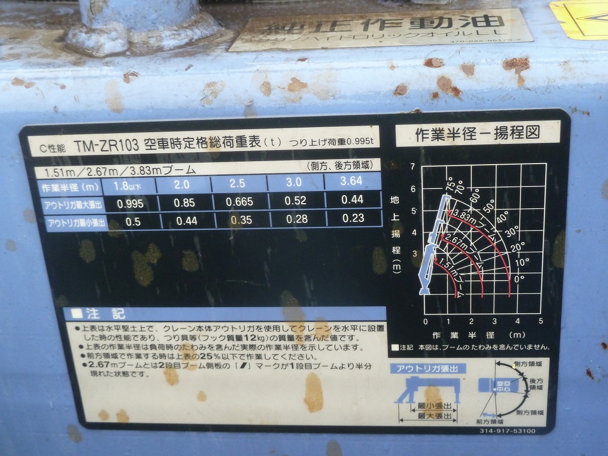 中古クレーン 日野 デュトロ