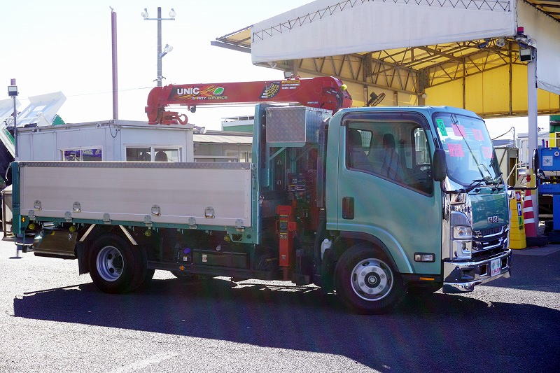 いすゞ エルフ 2T アルミ 平 ボディ ( ユニックトラックから取り外す)