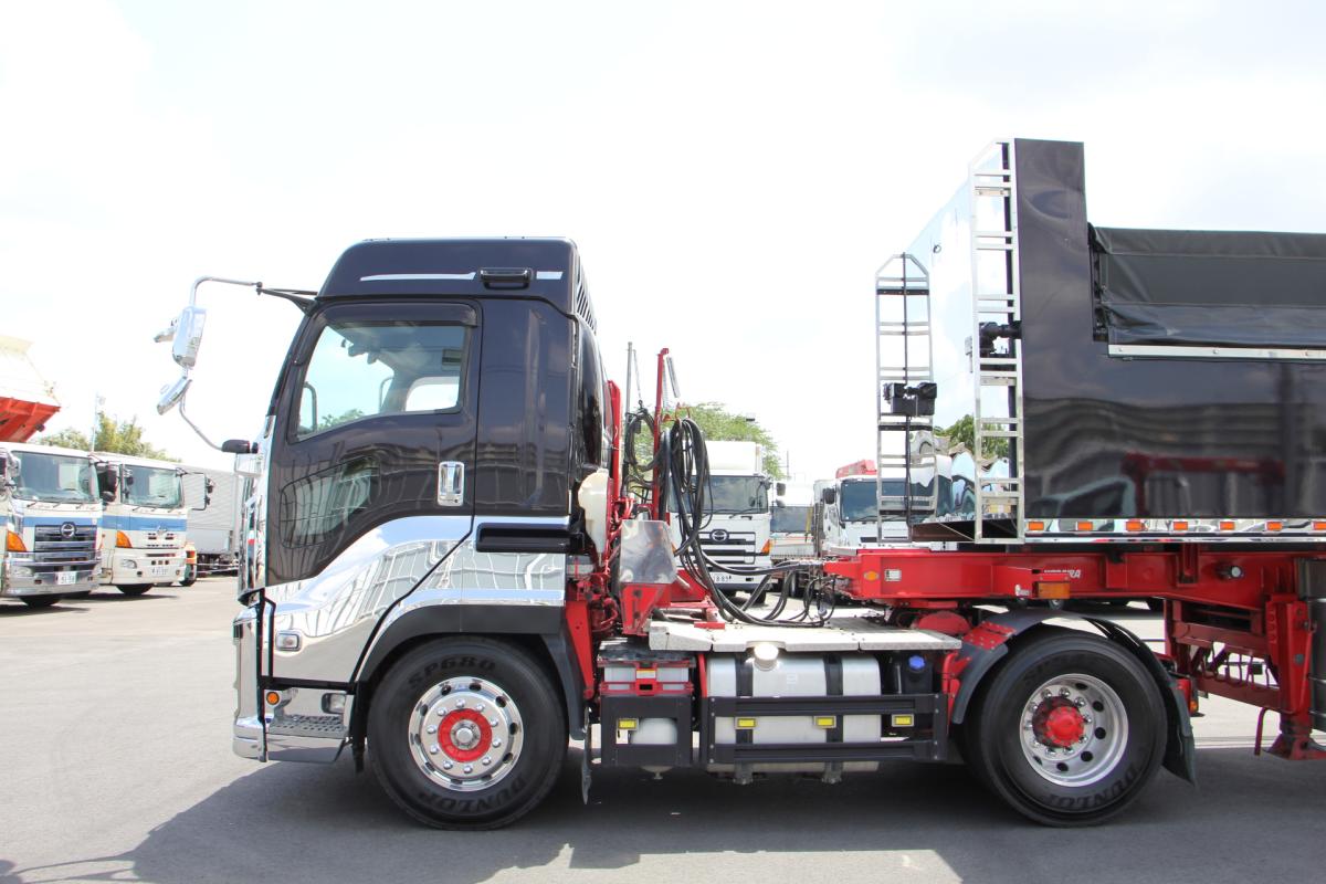 中古トレーラー いすゞ ギガ /令和2年 3軸 セミトレーラーダンプセット