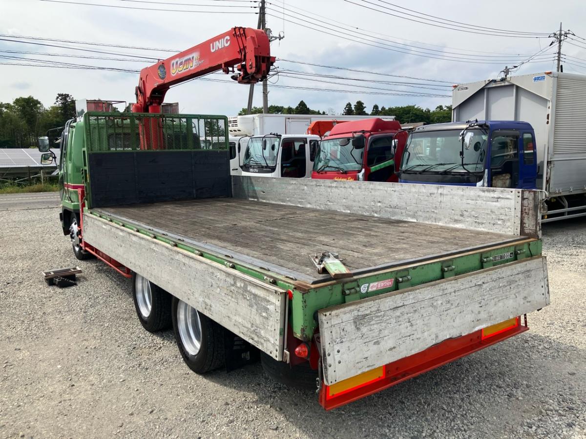 【GCD】1/64FUSO FIGHTER1024トラックUNICクレーン付 GCD 1:64 White Blue Fuso Fighter Crane Truck Model Diecast Metal