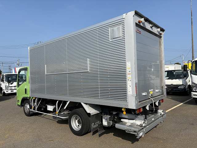 中古アルミバン いすゞ エルフ /2t ロング 格納ゲート 元給食運搬車
