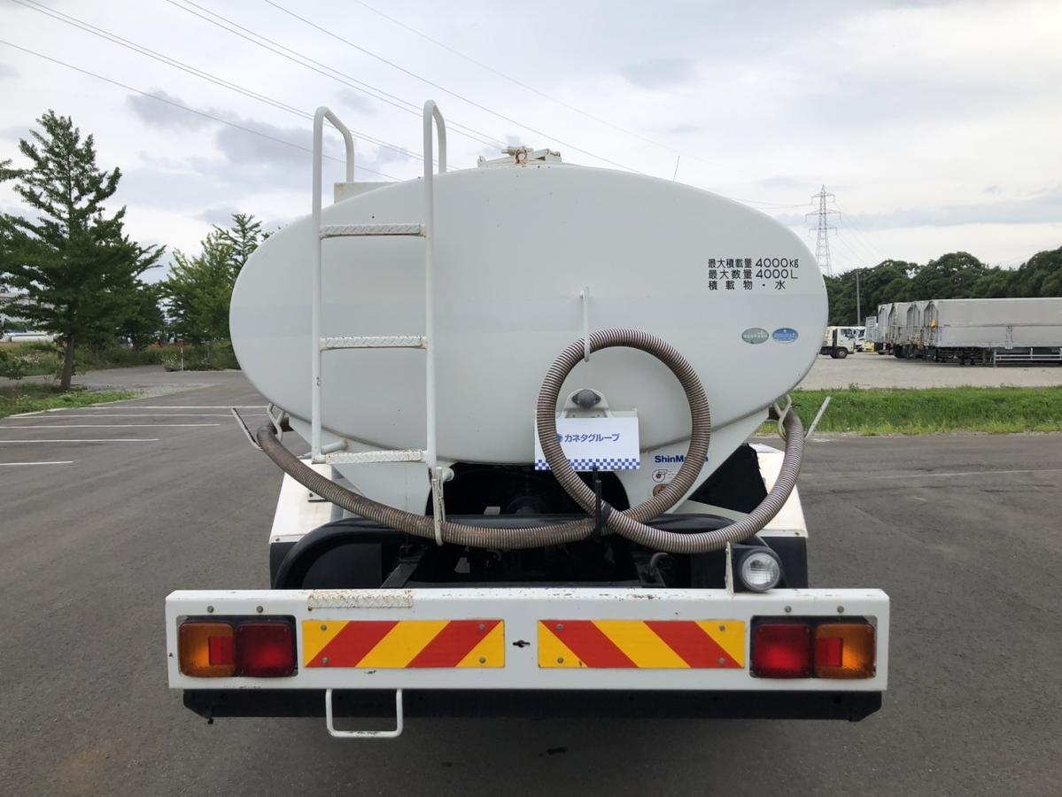 中古散水車 日野 レンジャー /B06506 4トン サブエンジン式 前後散水