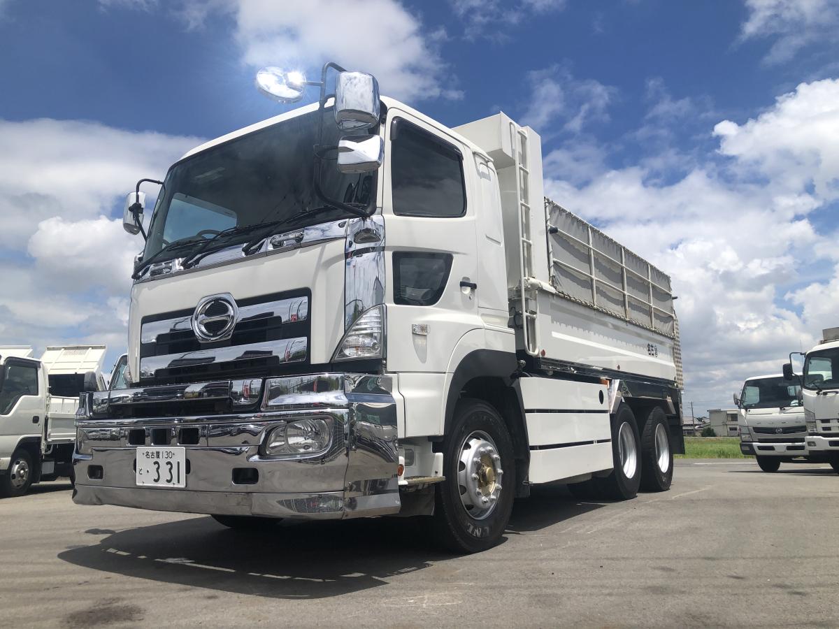 中古ダンプ 日野 プロフィア /極東ダンプ 積載8500 可動式バンパー