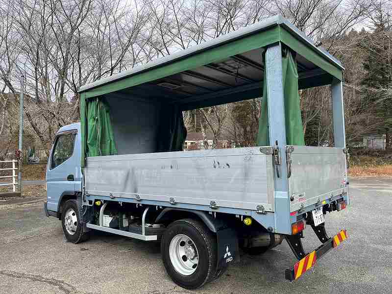 中古幌付き平ボディ 三菱ふそう キャンター