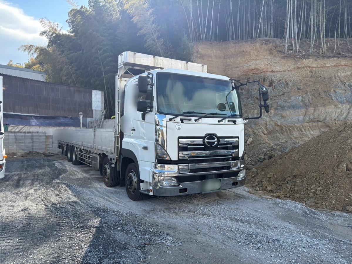 H27年 日野 大型平ボディ アルミB 4軸低床 記録簿...