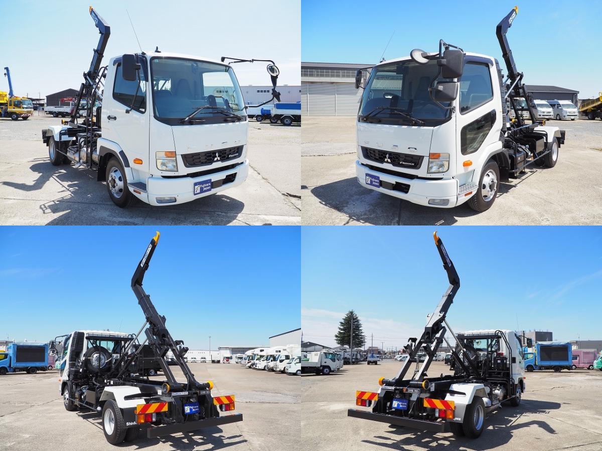 中古コンテナ車 三菱ふそう ファイター /新明和製アームロール 脱着式 