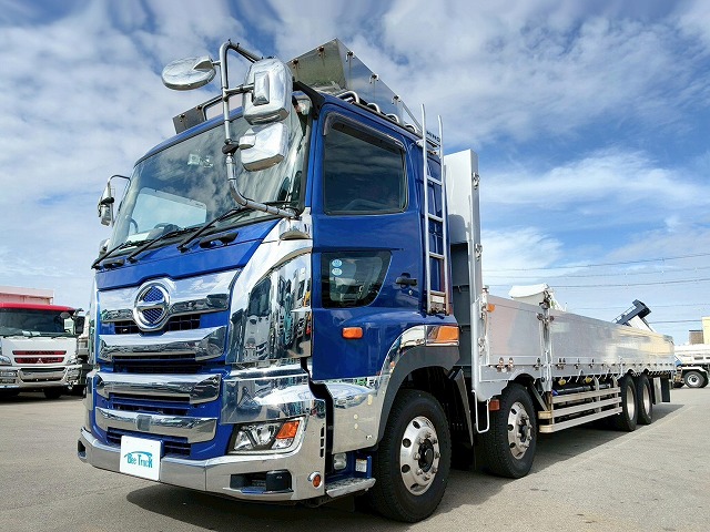 中古平ボディ 日野 プロフィア /車検付 後輪エアサス 5方開 床フック