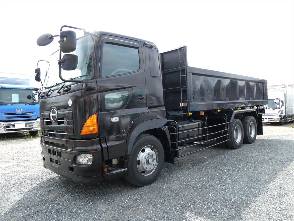 中古深ダンプ 日野 プロフィア /ｽﾃﾝﾚｽ 深ダﾝプ 22t 長6.2m高1.0 積載