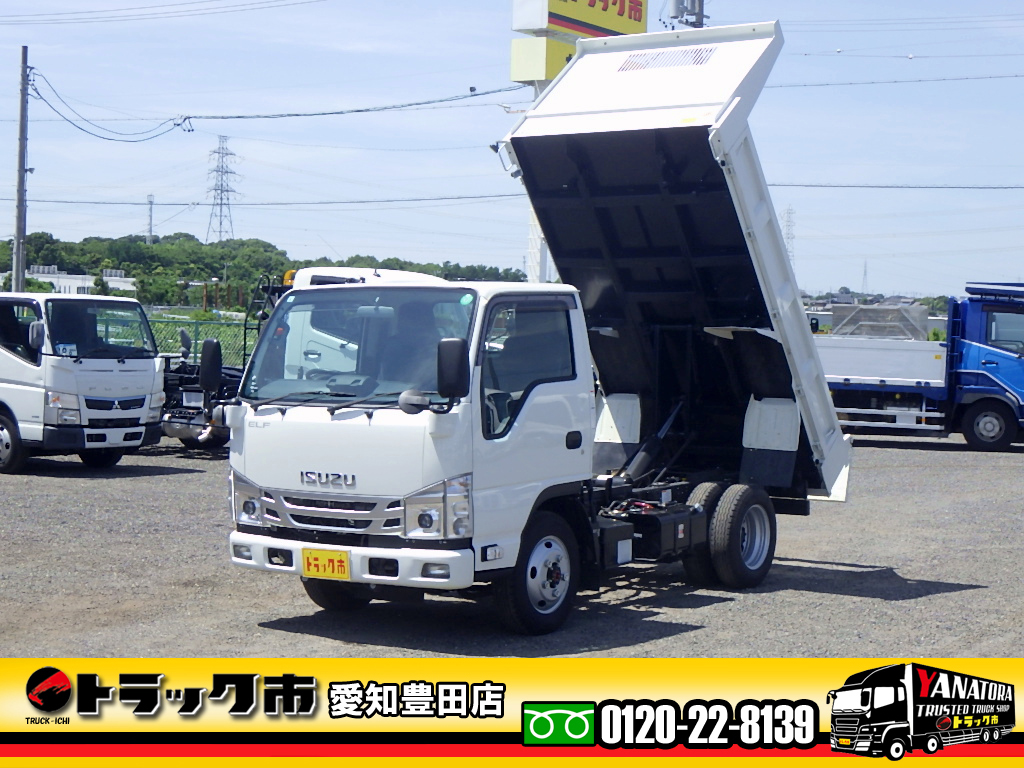 中古ダンプ いすゞ エルフ /R4年☆土砂ダンプ 4WD 2t 歩み掛け 中間