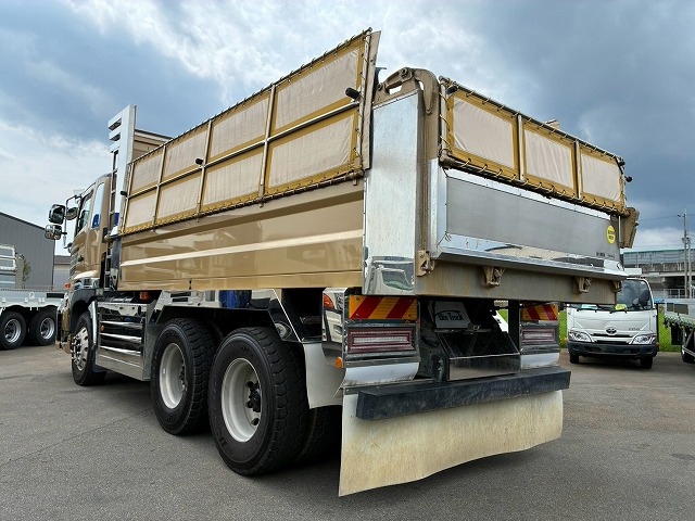 中古ダンプ 日野 プロフィア /車検付 6×4 3軸2デフ 新明和工業 額縁