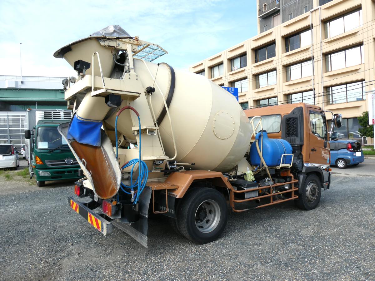 中古ミキサー車(生コン車) 日野 /日野7tﾐｷｻｰ28年式車検付走行17万