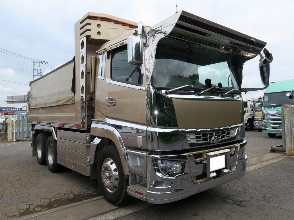 中古ダンプ 三菱ふそう スーパーグレート /検付 10t ダンプ 新明和
